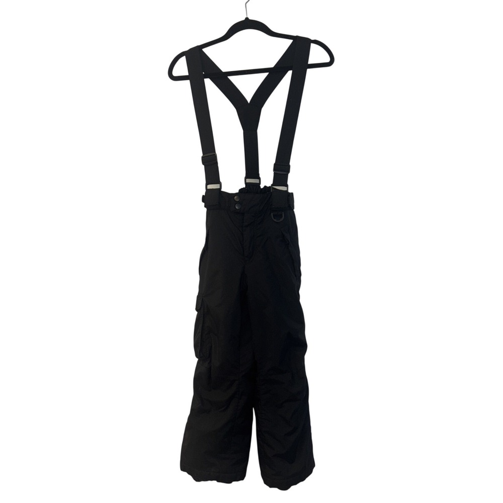 Sport Essentials Kids Black Insulated Snow Pants Suspenders Size 8‎ Winter Bibs